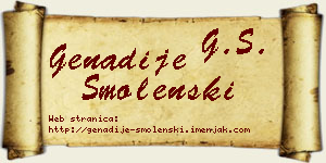 Genadije Smolenski vizit kartica